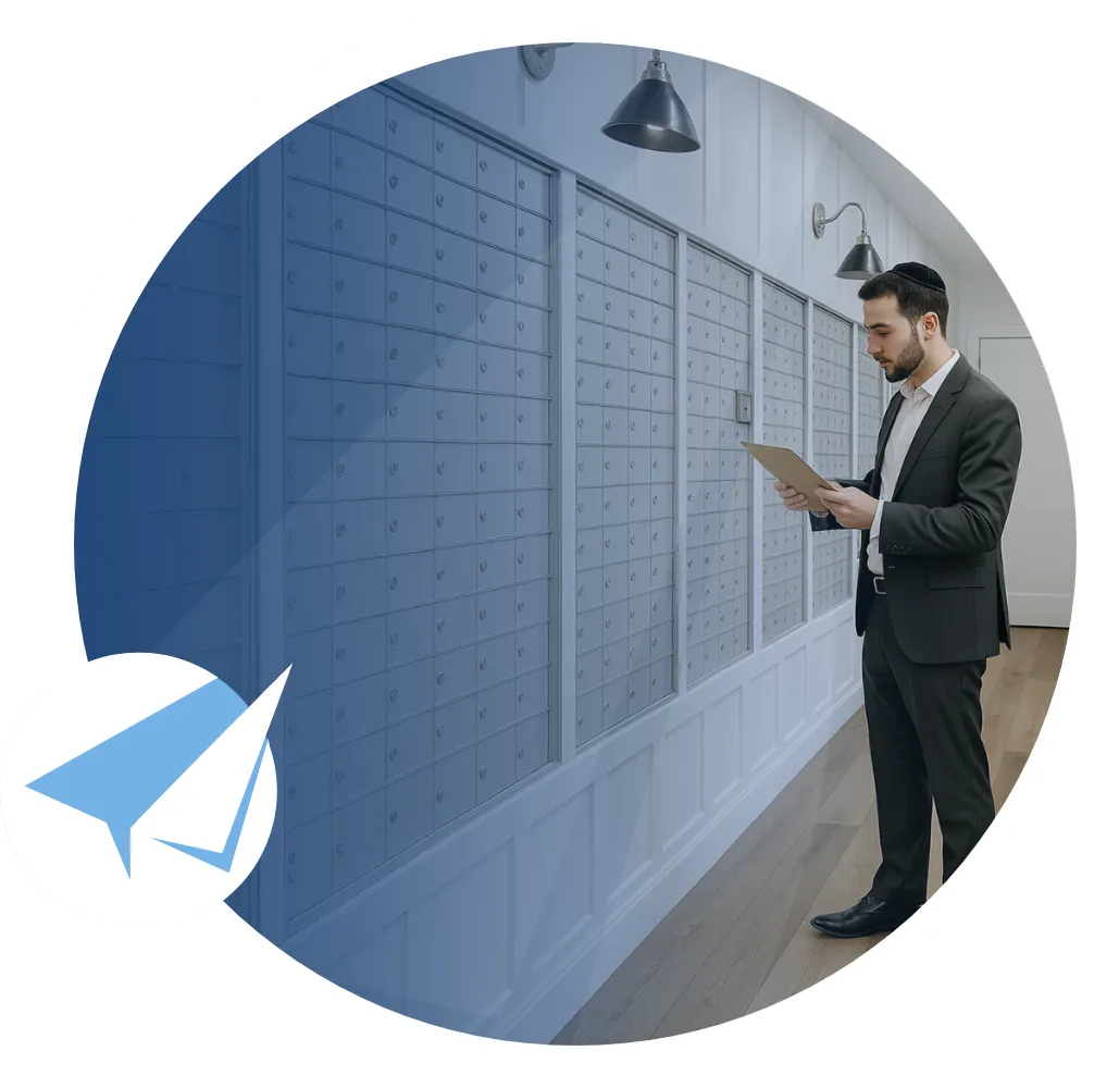 Wall of private mailboxes at Ship It NJ